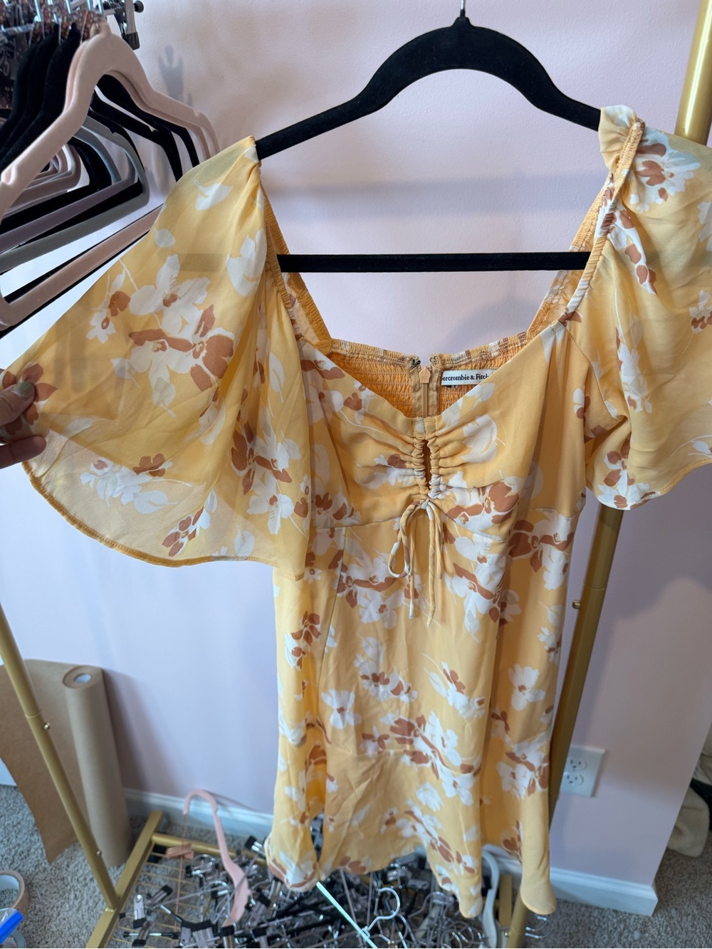 Yellow Floral Summer Dress
